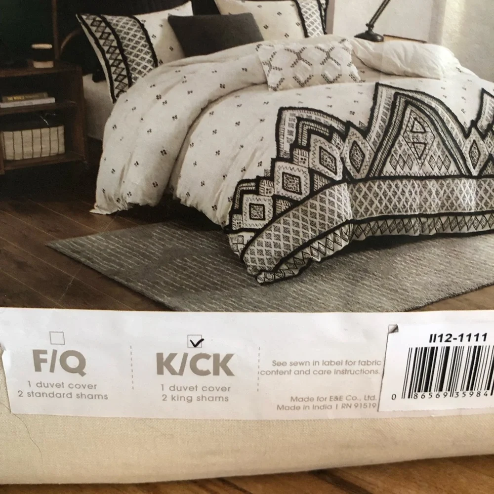New! 3-piece Cotton Duvet Cover Set with Shams